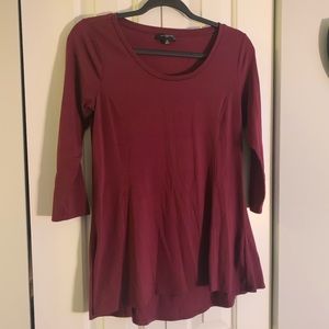 The Limited Burgundy 3/4 sleeve flowy top